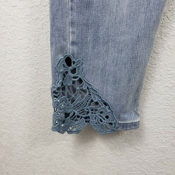 Soft Surroundings 18 Touch Of Lace jeans plus - Picture 2 of 7